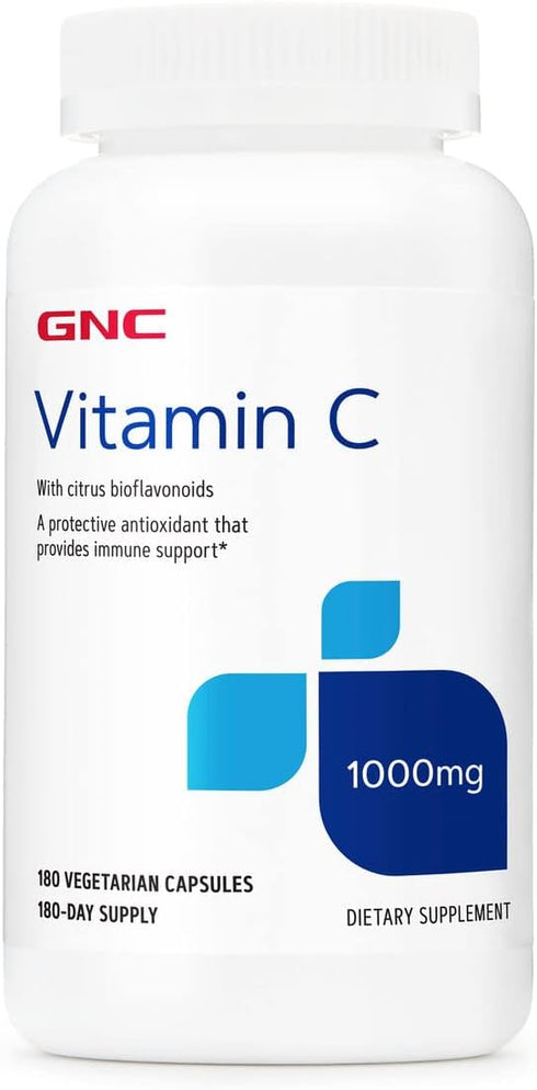 GNC Vitamin C 1000mg, 180 Capsules, Supports Healthy Immune System...