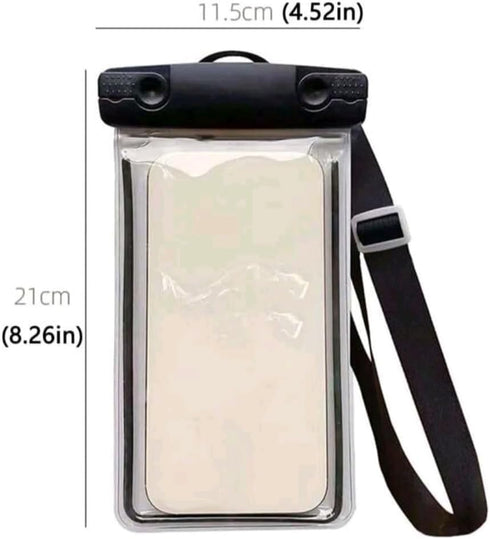 Sea,Sand&Sun Wide Strap Large Waterproof Phone Case, Deluxe Waterproof Phone Pouch, Large Waterproof Universal Phone Bag, Cell Phone Waterproof, f...