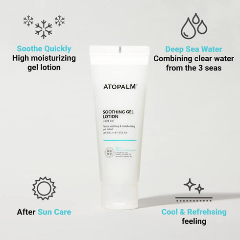 ATOPALM Soothing Gel Lotion 4 Fl Oz, Cooling and Calming Moisturizer for Sensitive, Eczema Prone, Heat Rash Skin, Redness Relief, Lightweight Mild...