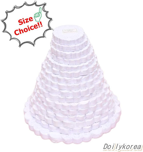 Premium disposable Rectangular paper doilies 250sheets -Non-Dust, Clean Cut, Simple design - Lace Doily : Party/Wedding- Table ware (ROUND - 4.5",...