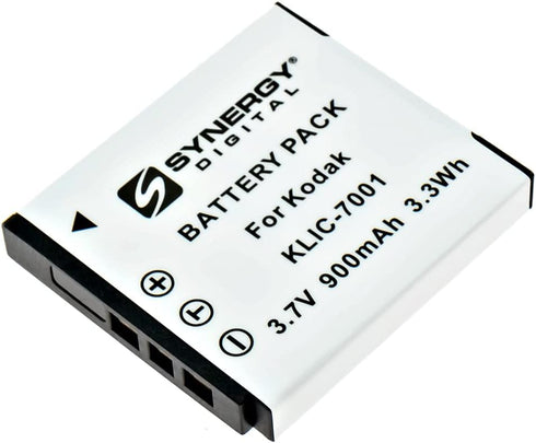 SDKLIC7001 Lithium-Ion Battery - Rechargeable Ultra High Capacity (3.7V 900 mAh) - Replacement for Kodak KLIC-7001 Battery for Kodak Easyshare M32...