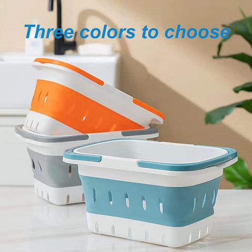 Plastic Caddy for Cleaning Supplies Products, Storage Collapsible Basket with Handles, Box Organizer Bin for Bathroom, Kitchen, College Dorm,Gym (...