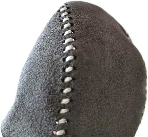 Leather and Suede Car Gear Shift Knob Cover for 2019 2020 2021 2022 Toyota RAV4,Black with Beige Stitiches...
