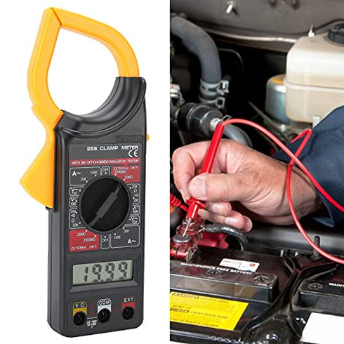 266 Digital Clamp Meter, Testers Multi Testers Handheld Electronic Multimeter for Measuring Voltage, Resistance, Current...
