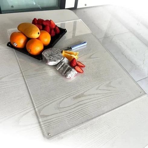 Acrylic Cutting Boards For Kitchen Counter,16" x 12"Clear Chopping Board Non Slip Cutting Boards For Kitchen Cutting Board With Lip For Counter Co...