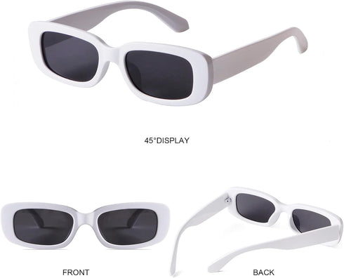 Rectangle Sunglasses Trendy Retro 90S Sunglasses Y2K Aesthetic Sunglasses Fashion Square Frame Sunglasses UV400...