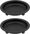 Matte Black Iron Candle Plate, set of 2, Metal Saucer Style Candle Holder for Pillar/Scented/Flameless/Ball Candles, Decorative Candle Stand for T...
