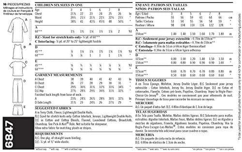 New Look Sewing Pattern 6847 Child Sleepwear, Size A (3-4-5-6-7-8)...