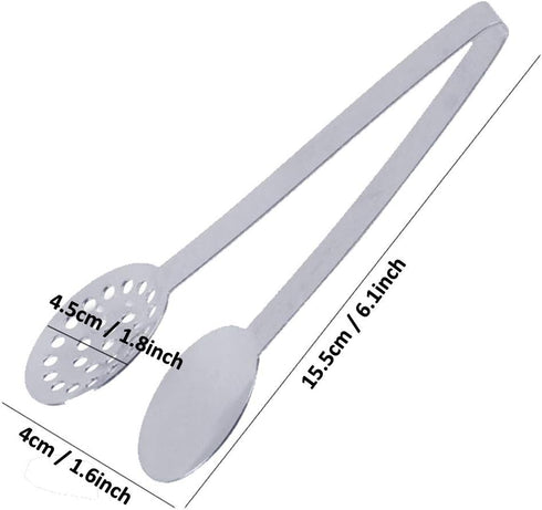 2 Pack Stainless Steel Tea Bag Squeezer Tongs Strainer Grip...