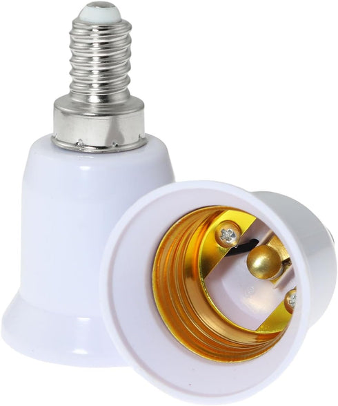 5PCS E14 European Base to E26/E27 Edison Base LED Light Lamp Bulbs Sockets Adapter Converter Chandelier Light Socket for Ceiling Fans Light, Penda...