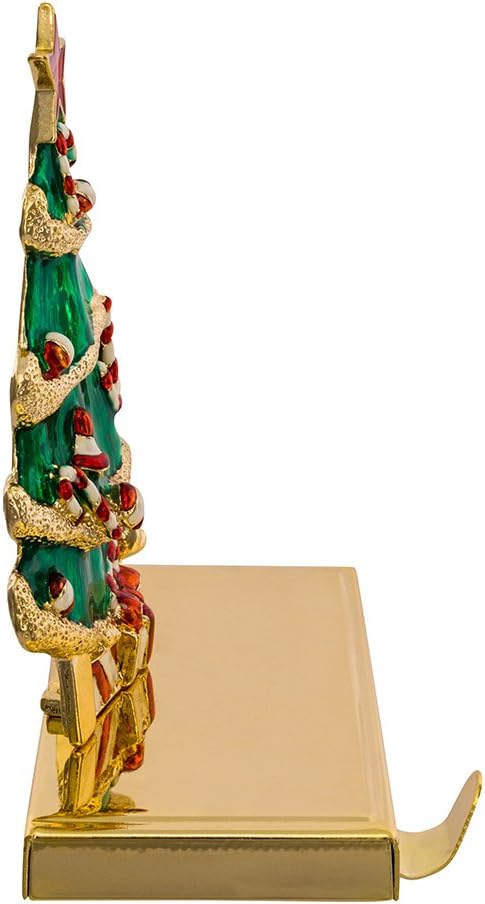Kurt Adler Zinc Christmas Tree Stocking Holder Decor...