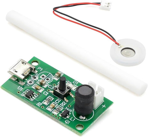 HiLetgo Mini Air Humidifier DIY Kit USB Mist Maker Moisture Spray Fogger Atomizer Mini Oscillator with Switch Timer Function with Cotton Swab & St...