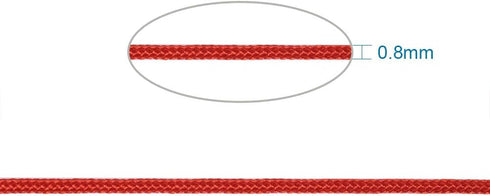 Cheriswelry 100Yard 0.8mm Braided Nylon Cord Red Beading String Thread Roll Lift Shade Cord for Jewelry Making Kumihimo Knotting Wrapping Beading ...