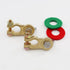 UTSAUTO Battery Terminal Connectors 2Pcs Positive & Negative Brass Car Battery Terminal Clamp for Truck Van Marine Boat RV Max Current 300A...