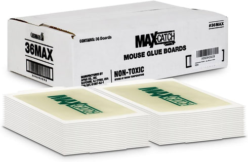Pest Glue Trap by Catchmaster - 36 Boards Pre-Baited, Ready to Use Indoors. Rodent Mouse Rat Insect Sticky Adhesive Simple Easy Simple Non-Toxic -...