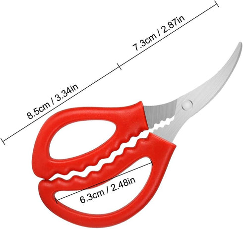 Calary 8Pcs Seafood Scissors Crab Scissors Seafood Shears Multifunctional Crab Leg Crackers and Tools...