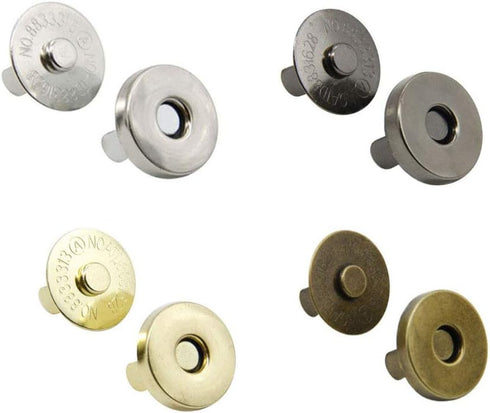 Magnetic Button Clasps Snaps Fastener Clasps for Sewing, Craft, Purses, Bags, Clothes, Leather 40 Sets(18mm-4 Colors)...
