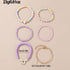 Pingyongchang Bohemian Stackable MultiLayer Beaded Heishi Bracelets Set for Women Butterfly Pearl Crystal Vinyl Clay Disc Surfer Stretchy Stretch ...