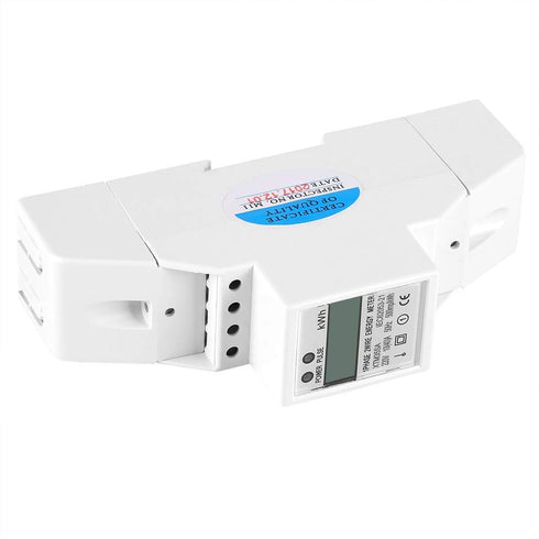 Single Phase Energy Meter 120 / 230V Din Rail Electric Meter AC 10 to 40A Watt Meter Digital LCD Electronic KWh Meter...