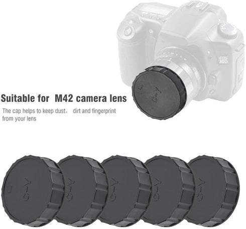 Lens 5pcs Plastic Back Cover Lens, Rear Protective Cover Suitable for Contax for Yasica C Y Mount SLR Camera Lens...