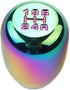 DEWHEL 5 Speed Manual Gearbox Shift Knob M12x1.25 Screw On Aluminum Neo-Chrome...