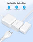 TROND Flat Extension Cord 6ft with 360° Rotating Plug, Low Profile Power Strip, Three Prong 3 Way Plug Extension Outlets, Electrical Power Cord Ex...