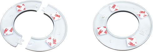 FDXGYH 2 Pcs ID 3.0 Inch ABS Wall Split Flange Self-Adhesive Tape Round Escutcheon Plate Cover for Water Pipe Faucet Decoration Accessories...