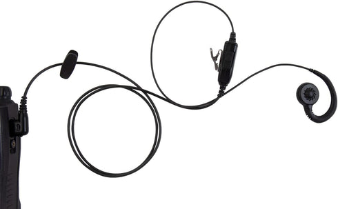 Single Wire Swivel Walkie Talkie Earphone with PTT and Microphone for 2 Pin 2.5mm+3.5mm Motorola Two Way Radio CP200 GP2000 XU1100 PRO3150 SP10...
