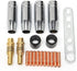 MIG Welder MB15 15AK MIG Welding Gun Accessory Kit, 19 PCS Nozzle Contact Nozzle Tips Holder Kit, 4 x Gas Nozzles, 10 x M6 0.8mm Power Nozzles, 2 ...