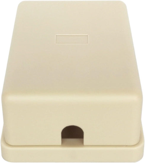Phone Jack Surface Mount Single Port Telephone Jack Box 4 Screw Terminals to 1 RJ11 6P4C Female Ivory...