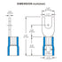 Baomain Insulated Fork Spade Wire Connector Electrical Crimp Terminal 14-16AWG(1.5-2.5 mmq) USA #8 Blue (200PCS)...