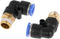 Push in Joint Pneumatic Connector, 10 pcs 8mm G1 push in anslutningar 90 Degree Male Thread Quick Fittings Push to Connect Lock Elbow Pipe L Shape...