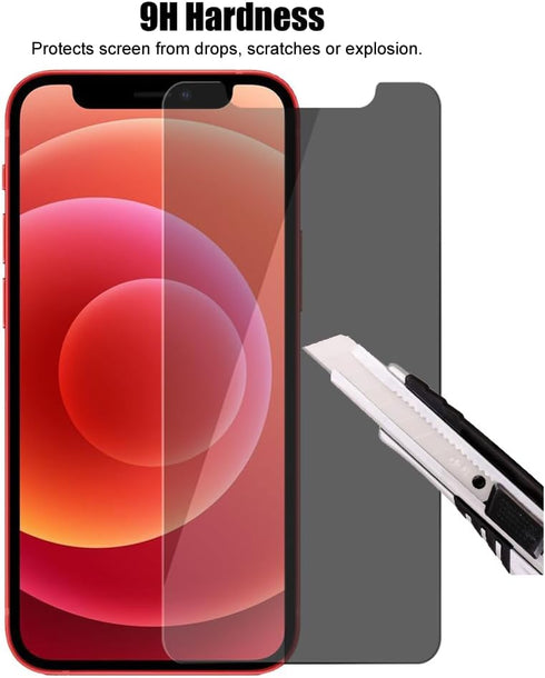 3 Pack Privacy Screen Protector For iPhone 12 Mini 5.4" Anti Spy Private Tempered Glass...
