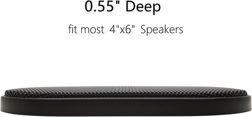4" x 6" Speaker Grill Covers, Car Speaker Subwoofer Guard Protector, ABS Plastic Frame with Metal Mesh, Black - 2Pcs...