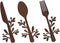 Yardenfun 3pcs Wooden and Fork Pendant Kitchen Utensils Wall Sign Fork and Spoon Wall Decor Wood Spoon Fork Sign Farmhouse Wooden Wall Plaque Coun...