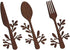 Yardenfun 3pcs Wooden and Fork Pendant Kitchen Utensils Wall Sign Fork and Spoon Wall Decor Wood Spoon Fork Sign Farmhouse Wooden Wall Plaque Coun...