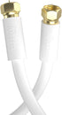 Postta Coaxial Cable(6 Feet) Triple Shielded Digital RG6 Antenna Cable with F-Male Connector Pin-White...