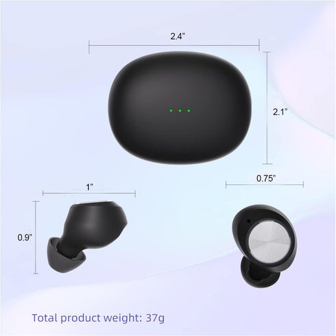 Kamon K12 Wireless Earbuds with Wireless Charging Case, Bluetooth 5.3, Touch Control Waterproof, in Ear Stereo Headphones Built in Mic Headset Pre...