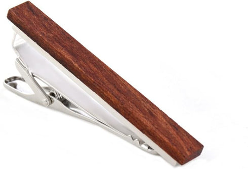 Smart Men's Wood Tie Clips for men 3 pcs Natural Tie Bar 2.1 Inch in Gift Box...