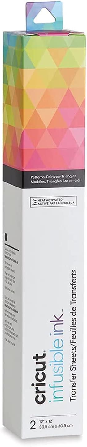 Cricut Infusible Ink Transfer Sheet Patterns, Rainbow Triangles (2 ct)...