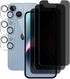 (3+3) For iPhone 14 (6.1") (3 Pack) Anti Spy Private Tempered Glass Film Privacy Screen Protector and (3 Pack) Camera Lens Protector [Not Affect F...