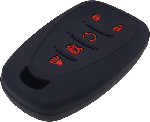 GFDesign 2 Pcs Silicone 5 Buttons Key Fob Cover Remote Case Keyless Protector Compatible with 2016-2020 Chevrolet Chevy Malibu Camaro Cruze Equino...