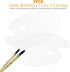 Acrylic Paint Palette 2pcs 11.8 x 7.9 inches with Thumb Hole by DUGATO, Clear Oval-Shaped Non-Stick Acrylic Oil Paint Mixing Tray- Comfortable to ...