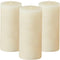 Simply Soson 3x6 inch Ivory Pillar Candles Set of 3, Rustic Texture, Unscented Ivory Candles, Dripless Candles, 3 inch Pillar Candles Ideal as Wed...