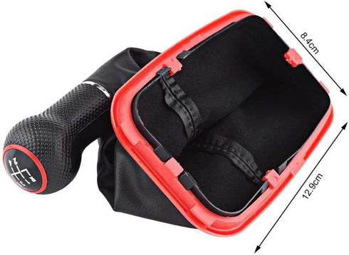 Acouto 5 Speed Car Gear Shift Knob Gaiter Boot Kit mk4 Shift Boot Shift knob for Jetta for Bora MK4 1999-2004...