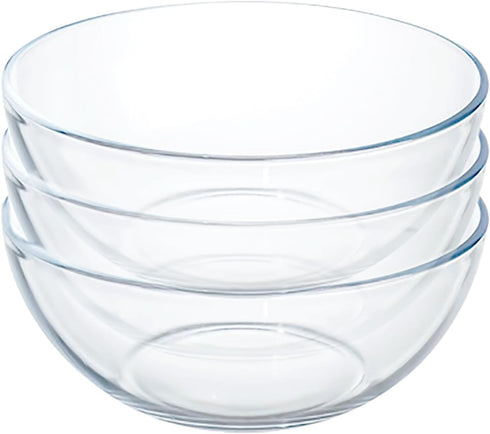 5 Inch Glass Mixing Bowls Set Glass Salad Bowls, Round Bowls, Small Bowls for Kitchen, Set of 3...