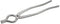 Stainless Steel Pakkad-Big, 1 Pcs, Modern, Silver, 10.4 x 2.2 x 0.2 Inch, Food Tongs...