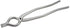 Stainless Steel Pakkad-Big, 1 Pcs, Modern, Silver, 10.4 x 2.2 x 0.2 Inch, Food Tongs...