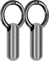 2PCS Micro Keychain Pill Holder, Portable Mini Size Titanium Alloy Pill Box Case, Waterproof & Lightweight Keychain Pill Container for Emergency O...