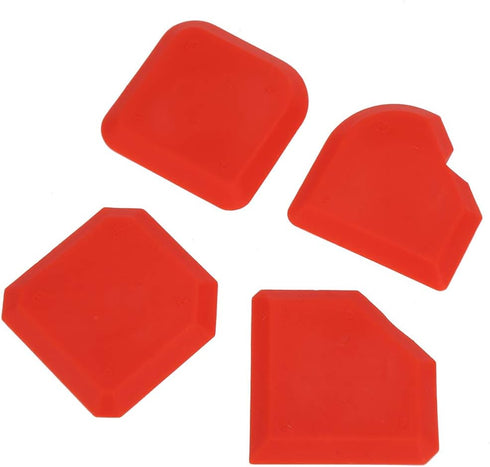 4 Pieces Silicone Caulking Tool Set,Caulk Scraper Silicone Sealant Grout Finishing Tool for Kitchen Bathroom Floor Sink Joint Sealant Sealing...